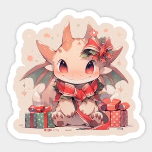 Present dragon xmas Sticker